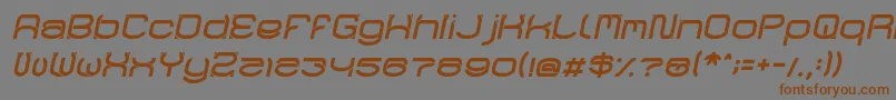 RaynalizItalic Font – Brown Fonts on Gray Background