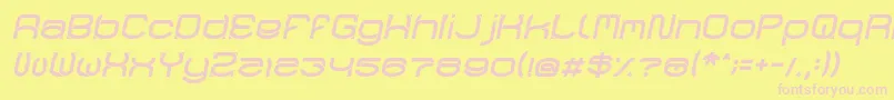 RaynalizItalic Font – Pink Fonts on Yellow Background