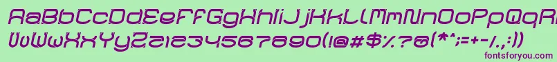 RaynalizItalic Font – Purple Fonts on Green Background