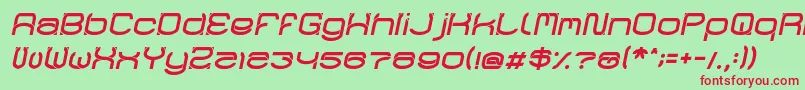RaynalizItalic Font – Red Fonts on Green Background