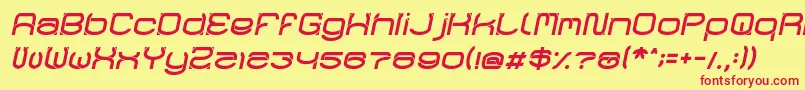 RaynalizItalic Font – Red Fonts on Yellow Background