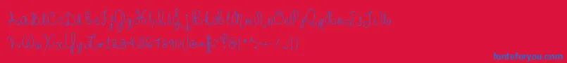 FromAshesToBeauty-fontti – siniset fontit punaisella taustalla