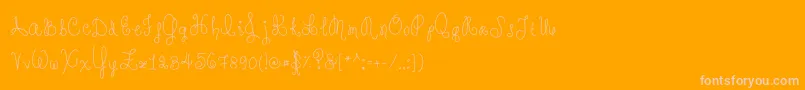 FromAshesToBeauty Font – Pink Fonts on Orange Background