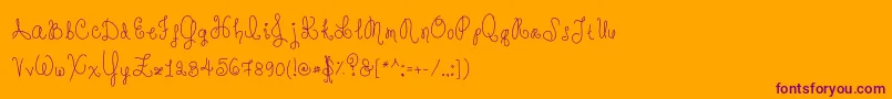 FromAshesToBeauty Font – Purple Fonts on Orange Background