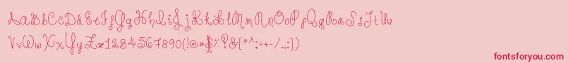 FromAshesToBeauty Font – Red Fonts on Pink Background