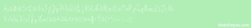 FromAshesToBeauty Font – White Fonts on Green Background