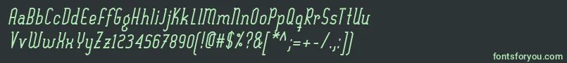 SexythingBoldItalic-fontti – vihreät fontit mustalla taustalla