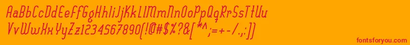 Police SexythingBoldItalic – polices rouges sur fond orange