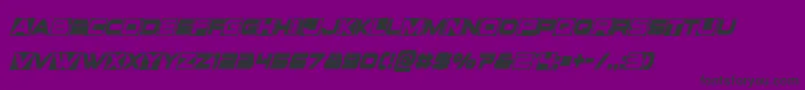 Fonte Voxboxcondital – fontes pretas em um fundo violeta