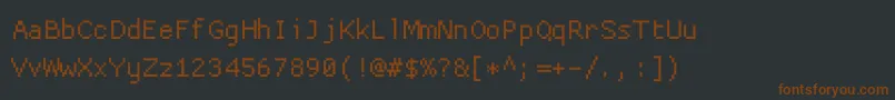 Proggycleanttsz-Schriftart – Braune Schriften auf schwarzem Hintergrund