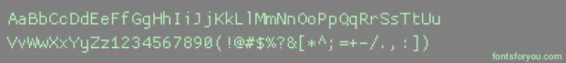 Шрифт Proggycleanttsz – зелёные шрифты на сером фоне