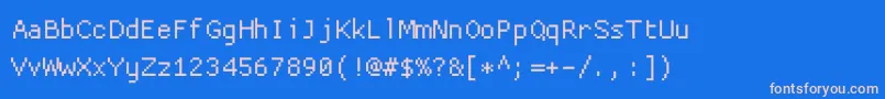 フォントProggycleanttsz – ピンクの文字、青い背景