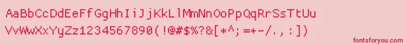 Шрифт Proggycleanttsz – красные шрифты на розовом фоне