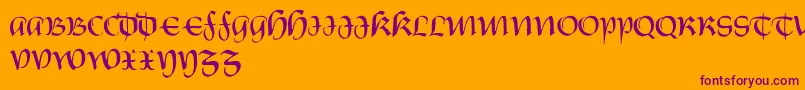 CastiglioneRegular Font – Purple Fonts on Orange Background