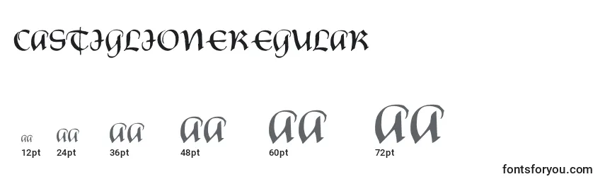 CastiglioneRegular Font Sizes