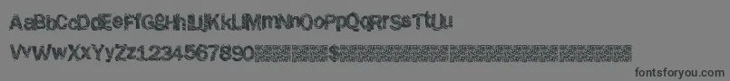 Grungeshack-Schriftart – Schwarze Schriften auf grauem Hintergrund