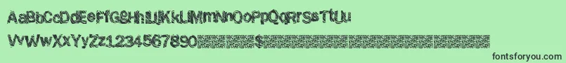 Grungeshack Font – Black Fonts on Green Background