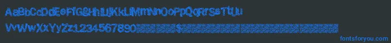 Grungeshack Font – Blue Fonts on Black Background