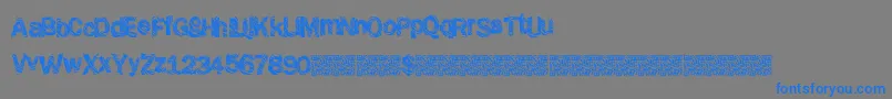 Grungeshack Font – Blue Fonts on Gray Background