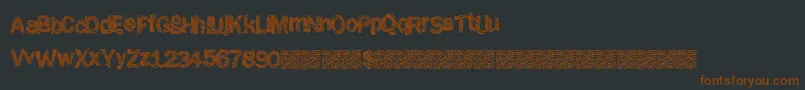 Шрифт Grungeshack – коричневые шрифты на чёрном фоне