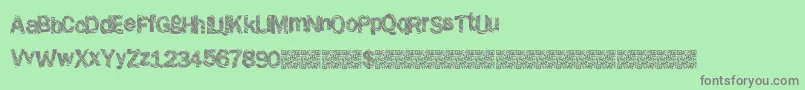 Grungeshack Font – Gray Fonts on Green Background