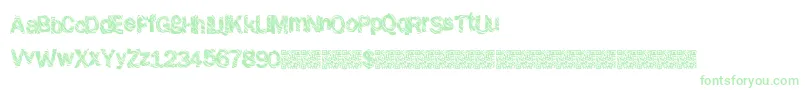 Grungeshack Font – Green Fonts on White Background