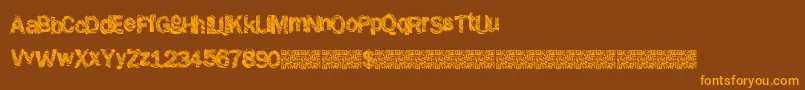 Шрифт Grungeshack – оранжевые шрифты на коричневом фоне