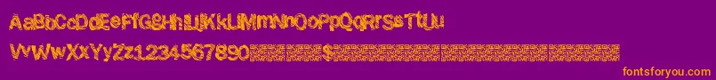 Шрифт Grungeshack – оранжевые шрифты на фиолетовом фоне