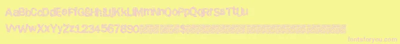 Grungeshack Font – Pink Fonts on Yellow Background