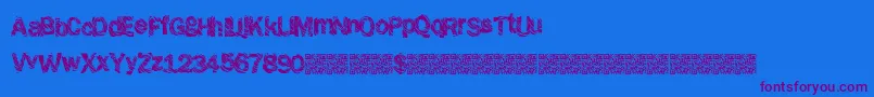 Grungeshack Font – Purple Fonts on Blue Background