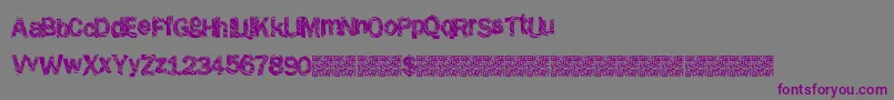 Grungeshack Font – Purple Fonts on Gray Background