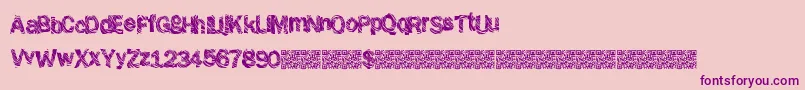 Grungeshack Font – Purple Fonts on Pink Background