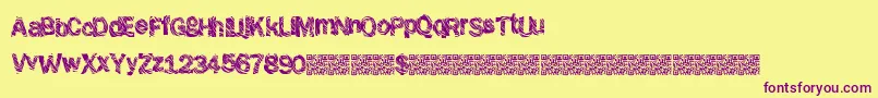 Grungeshack Font – Purple Fonts on Yellow Background