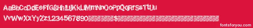 Grungeshack Font – White Fonts on Red Background