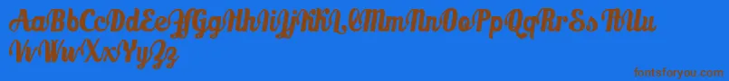 MarmellatajamDemo Font – Brown Fonts on Blue Background