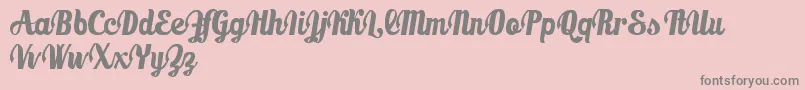 MarmellatajamDemo-Schriftart – Graue Schriften auf rosa Hintergrund