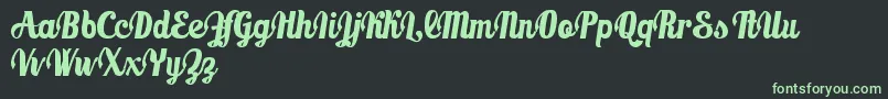 MarmellatajamDemo Font – Green Fonts on Black Background