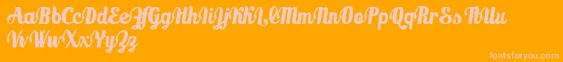 MarmellatajamDemo-Schriftart – Rosa Schriften auf orangefarbenem Hintergrund