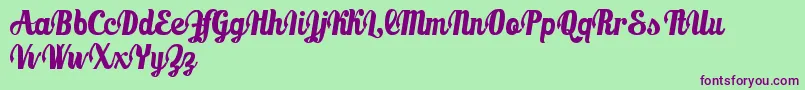 More about MarmellatajamDemo Font MarmellatajamDemo Font – Purple Fonts on Green Background