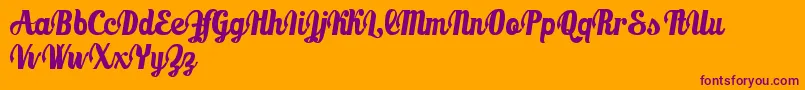 MarmellatajamDemo Font – Purple Fonts on Orange Background