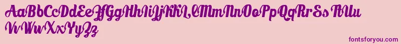 MarmellatajamDemo-Schriftart – Violette Schriften auf rosa Hintergrund