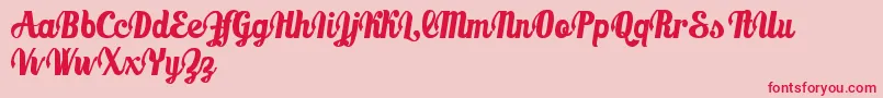 MarmellatajamDemo Font – Red Fonts on Pink Background