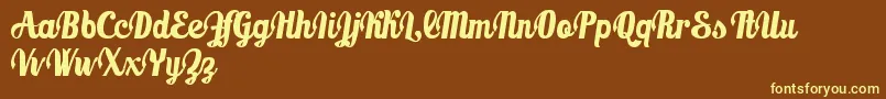 MarmellatajamDemo Font – Yellow Fonts on Brown Background