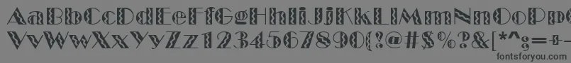 フォントGeFiestaMarquee – 黒い文字の灰色の背景