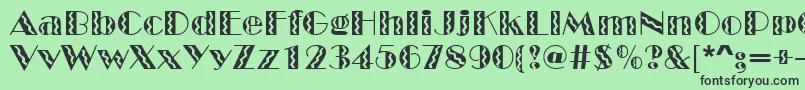 フォントGeFiestaMarquee – 緑の背景に黒い文字