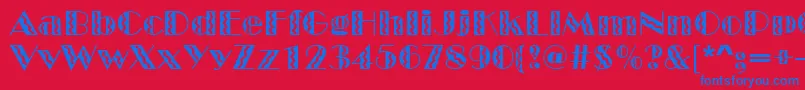 GeFiestaMarquee Font – Blue Fonts on Red Background