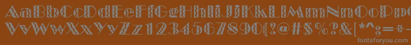 フォントGeFiestaMarquee – 茶色の背景に灰色の文字