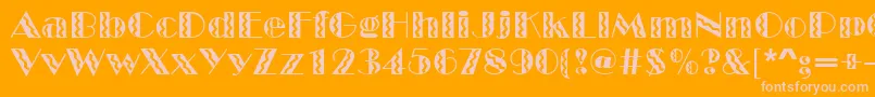 GeFiestaMarquee Font – Pink Fonts on Orange Background