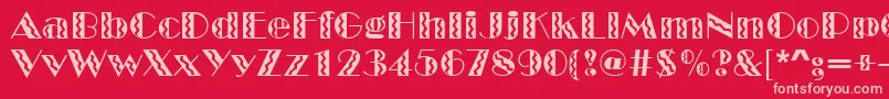 GeFiestaMarquee Font – Pink Fonts on Red Background