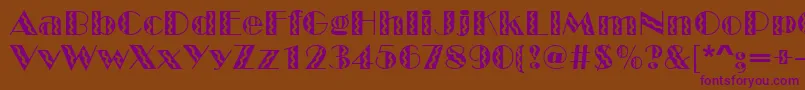 GeFiestaMarquee Font – Purple Fonts on Brown Background